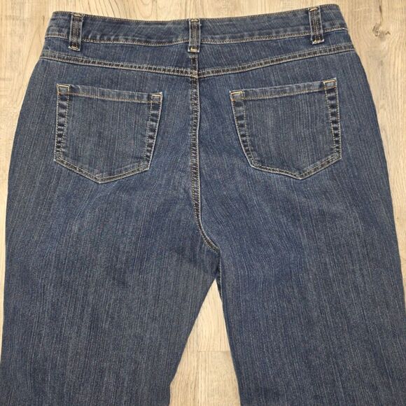Croft & Barrow Dark Wash Straight Stretch Jeans Size 14 Petite - Picture 5 of 5